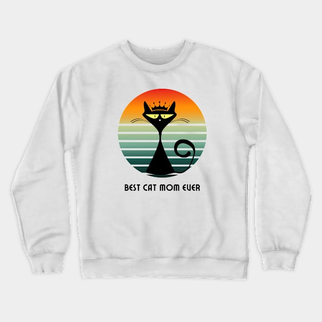 Best cat mom euer Crewneck Sweatshirt by Teeeshirt